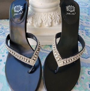 Yellow Box rhinestone sandals